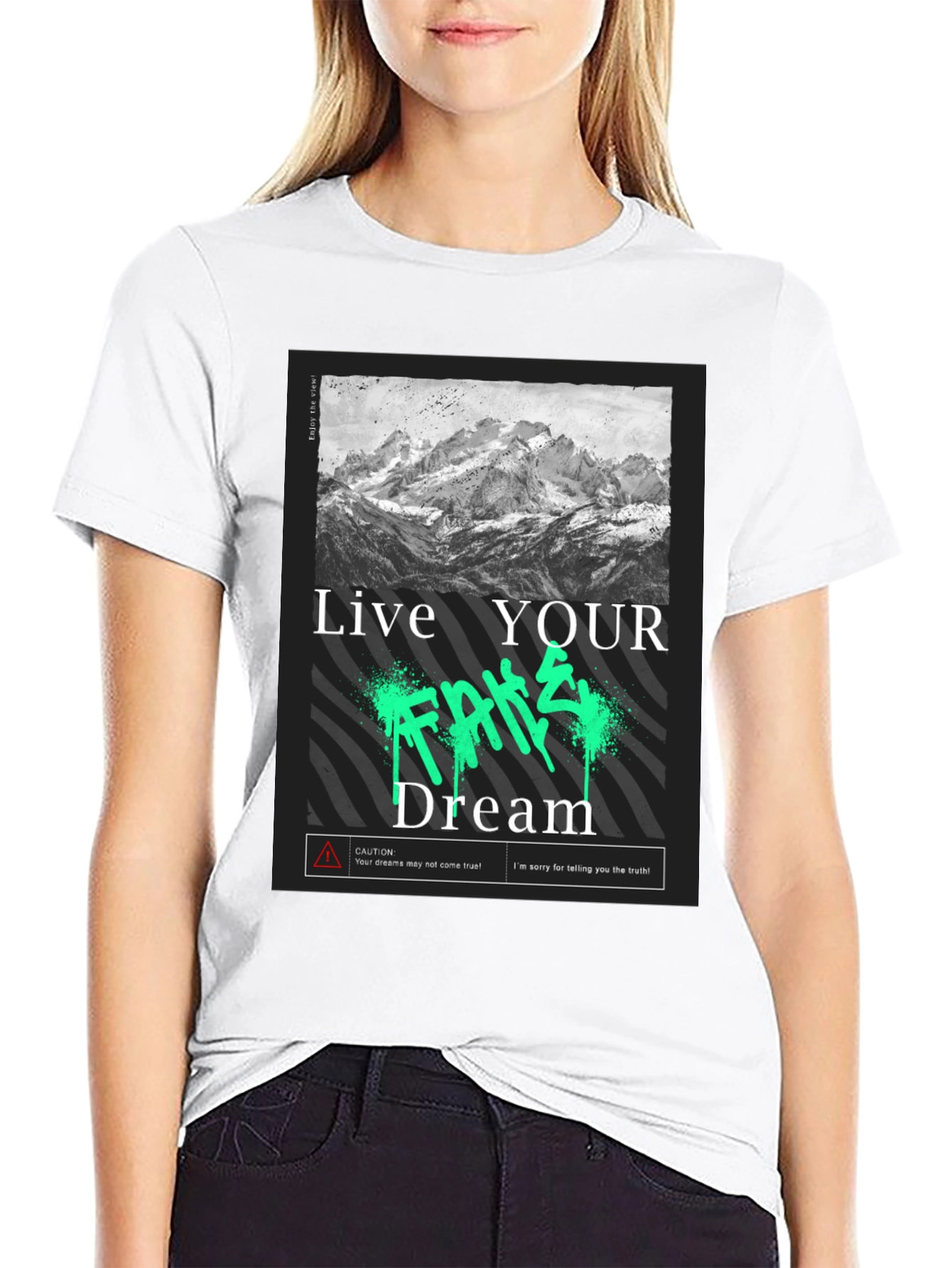 Live Your Dream Graphic T-Shirt - Black