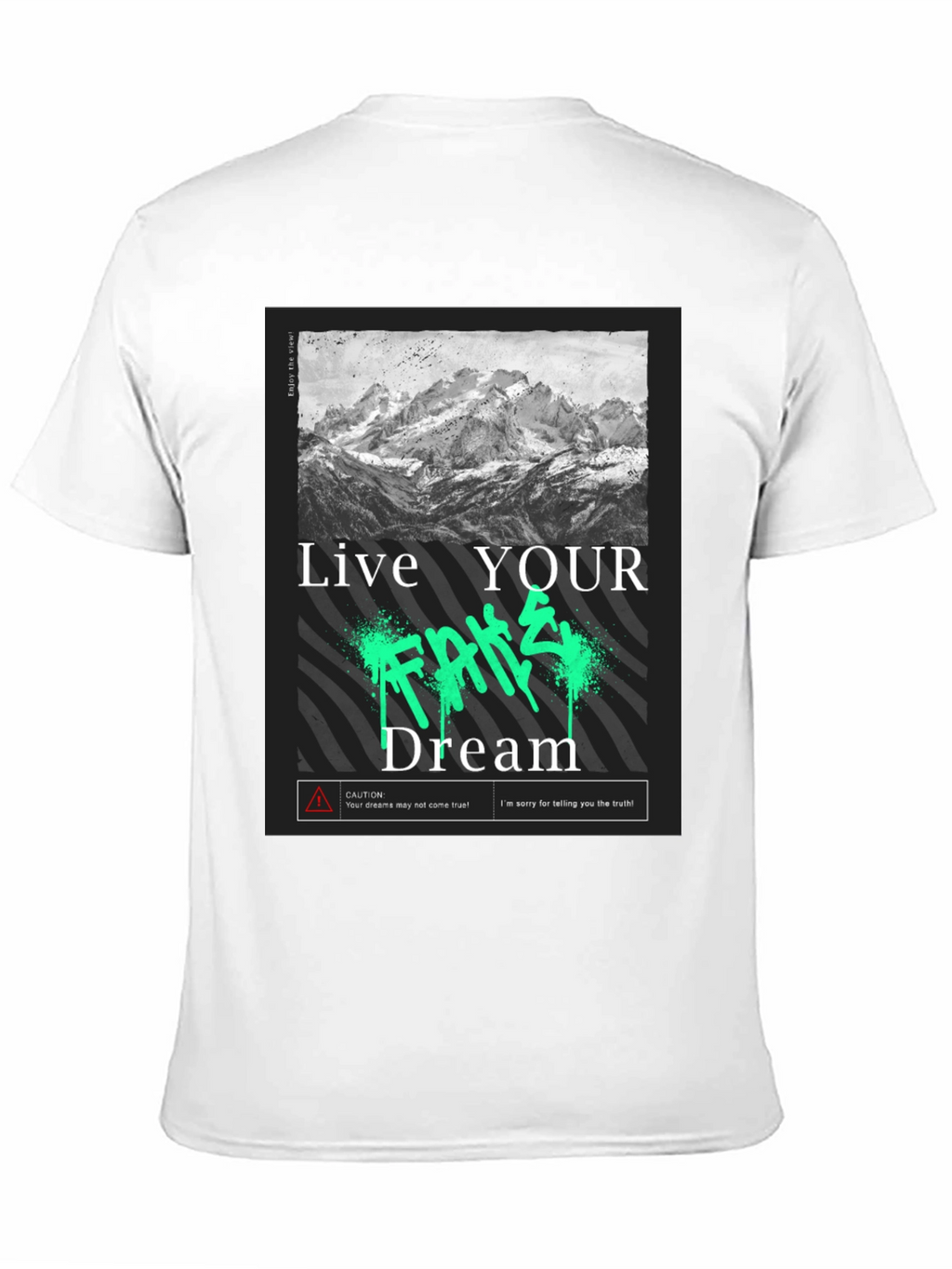 Live Your Dream Graphic T-Shirt - Black