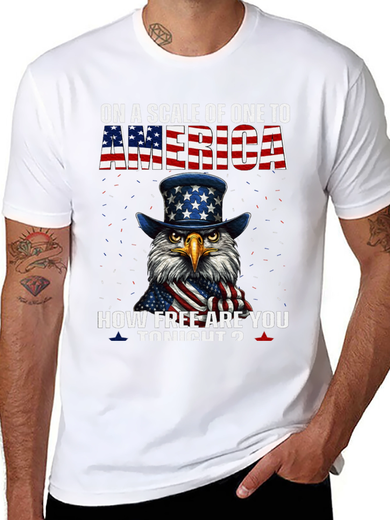 Patriotic Eagle T-Shirt - How Free Are You Tonight?