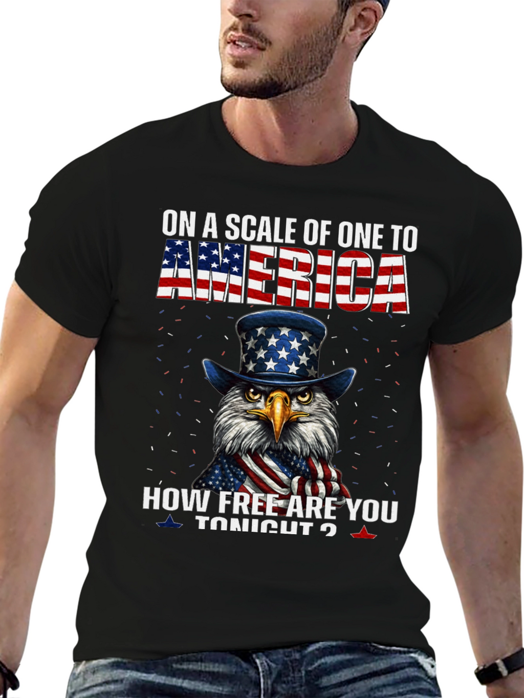Patriotic Eagle T-Shirt - How Free Are You Tonight?