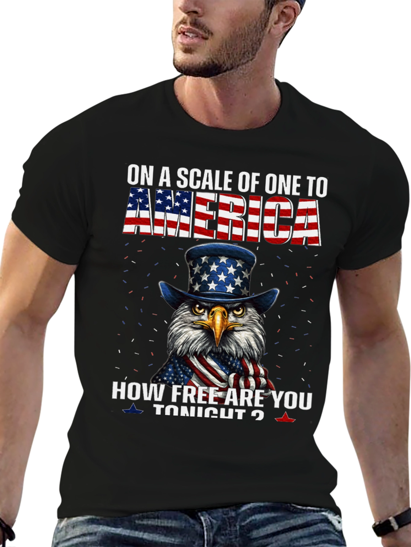 Patriotic Eagle T-Shirt - How Free Are You Tonight?
