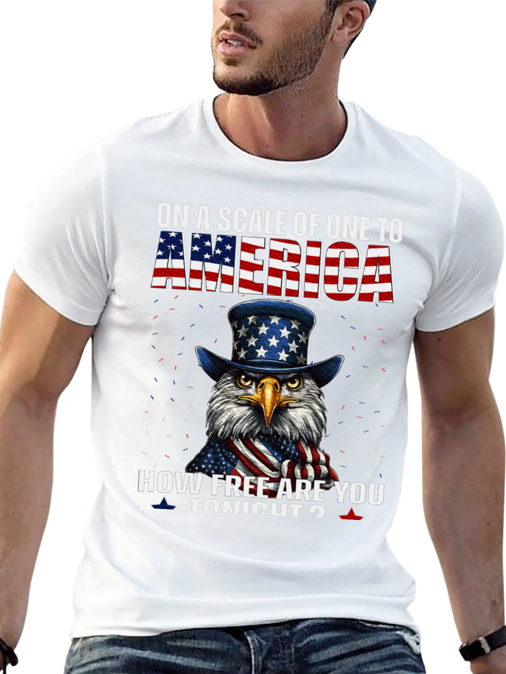 Patriotic Eagle T-Shirt - How Free Are You Tonight?