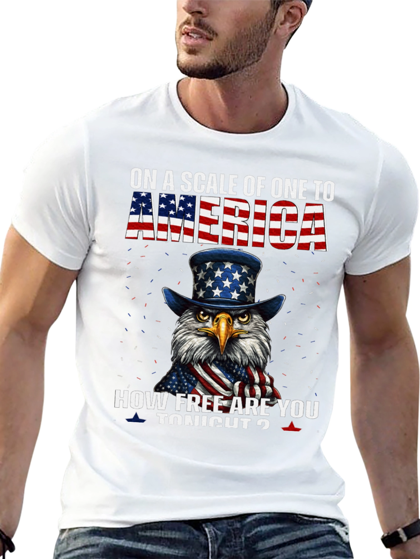 Patriotic Eagle T-Shirt - How Free Are You Tonight?