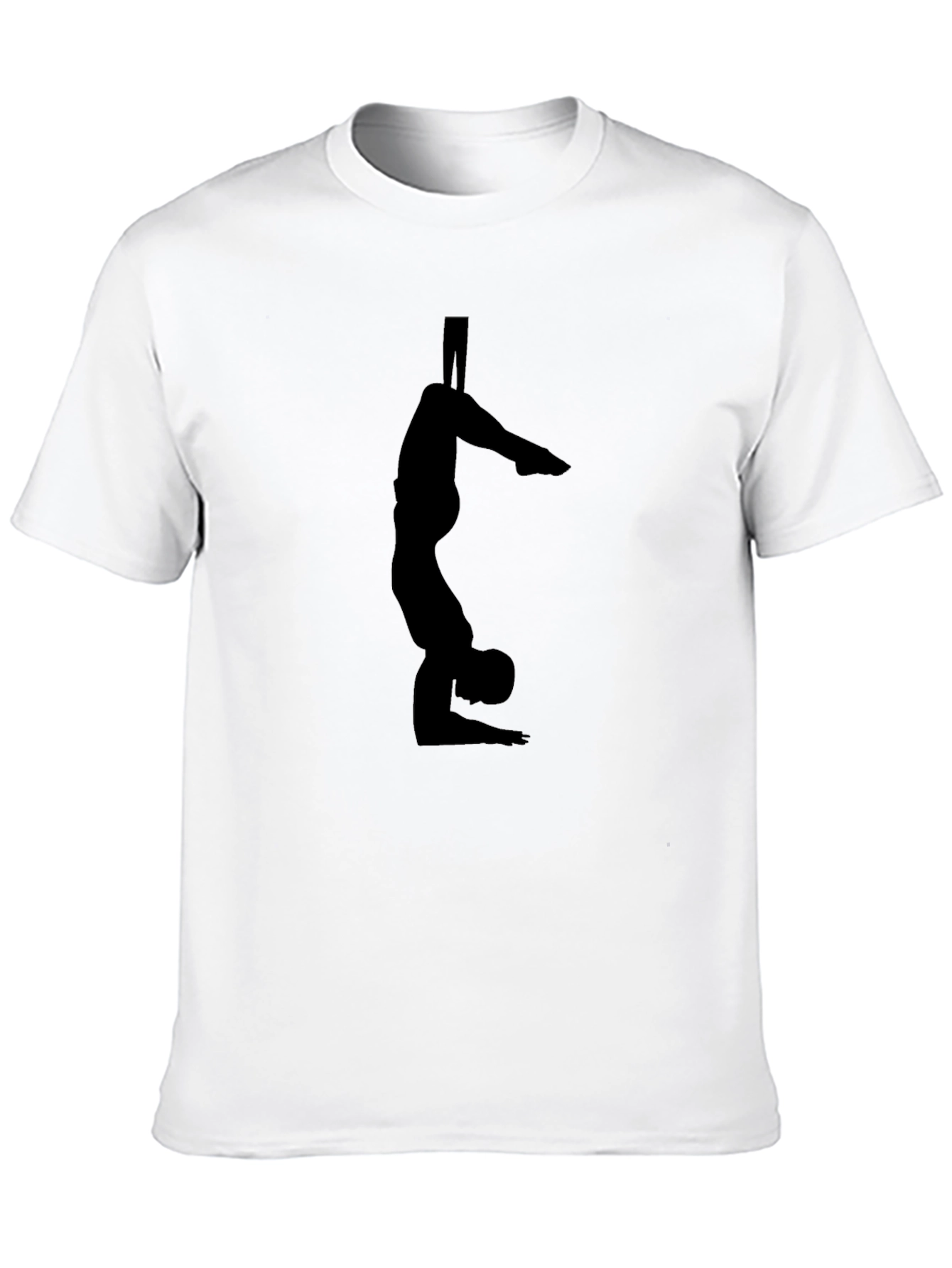 Mens Black Gymnastics Graphic T-Shirt
