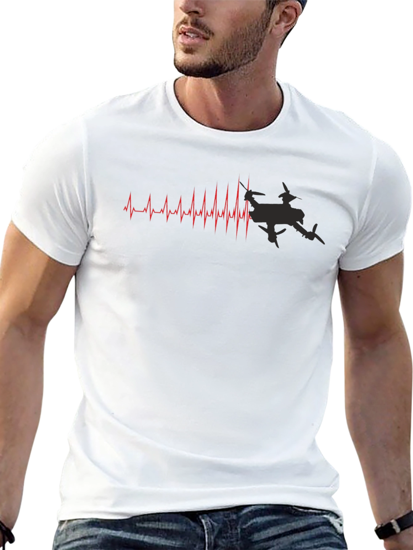 Drone Heartbeat T-Shirt - Pilot Gift