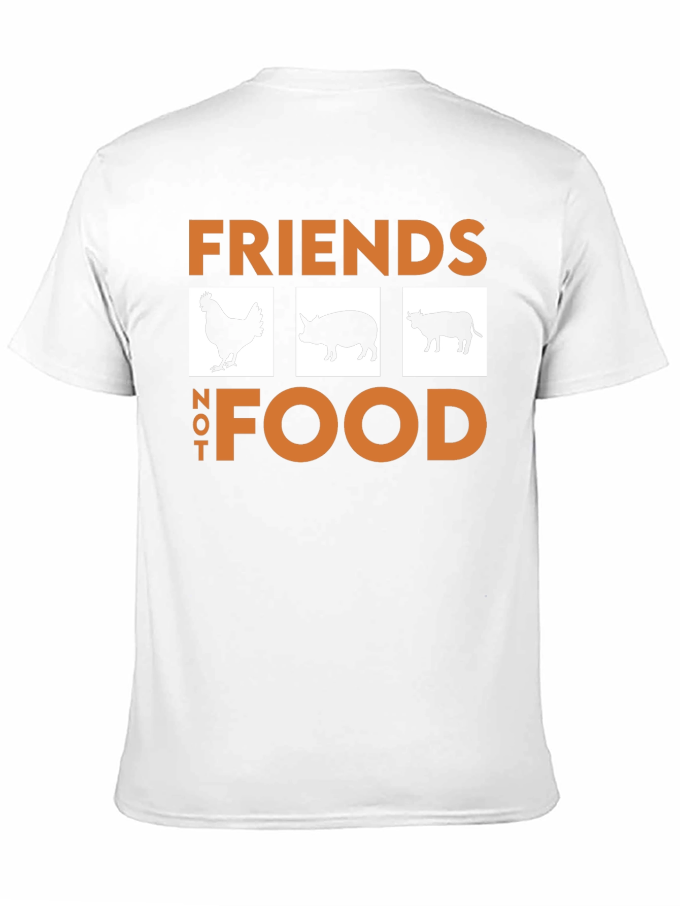 Vegan Friends Not Food T-Shirt Black