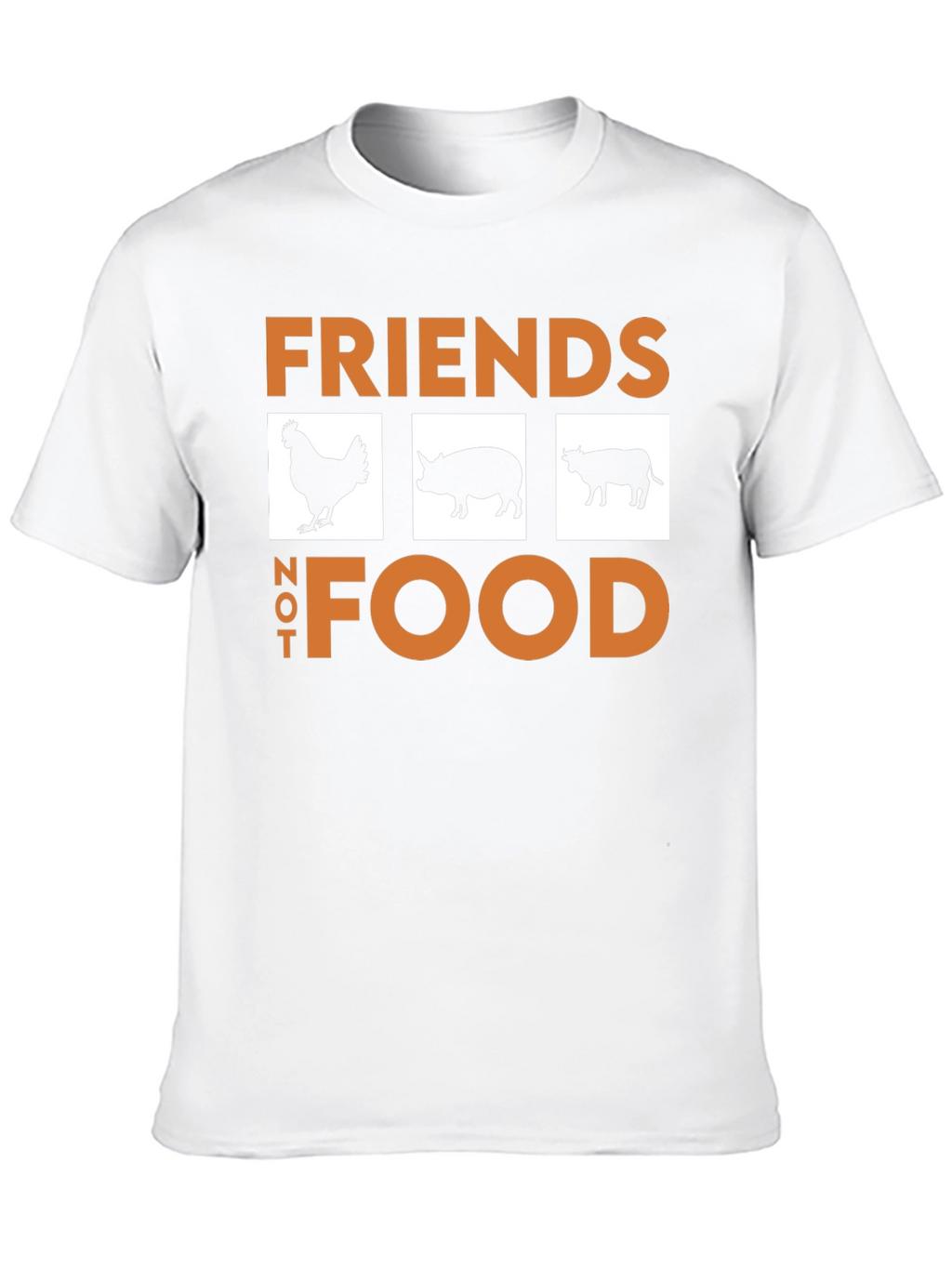 Vegan Friends Not Food T-Shirt Black