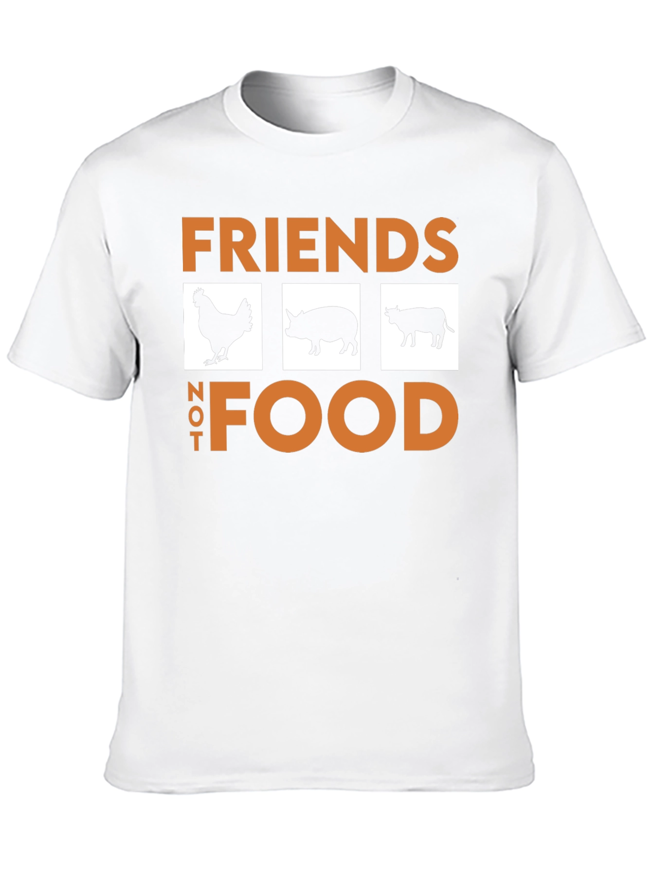 Vegan Friends Not Food T-Shirt Black