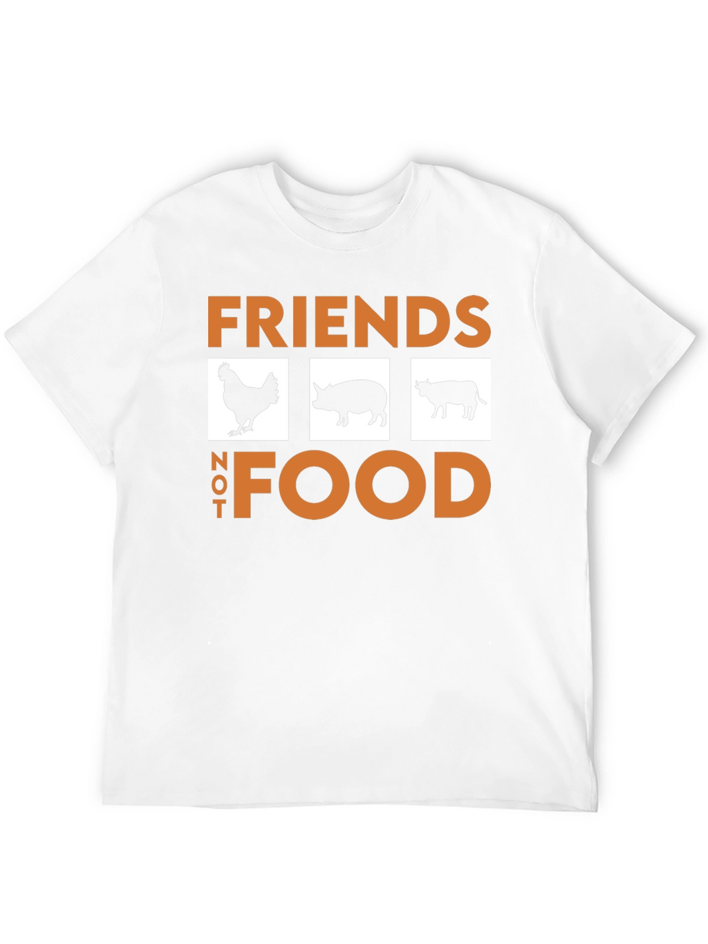 Vegan Friends Not Food T-Shirt Black