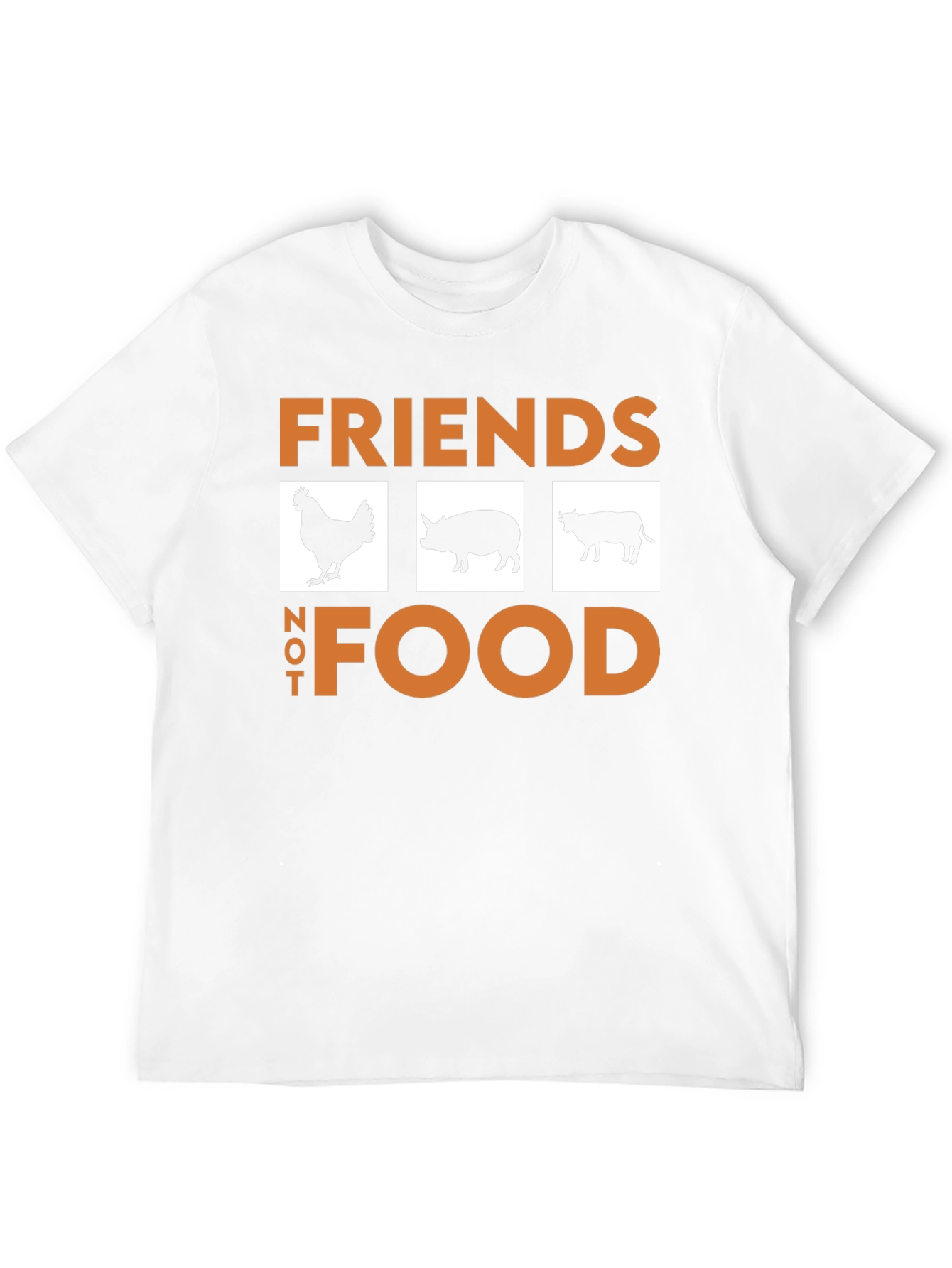 Vegan Friends Not Food T-Shirt Black