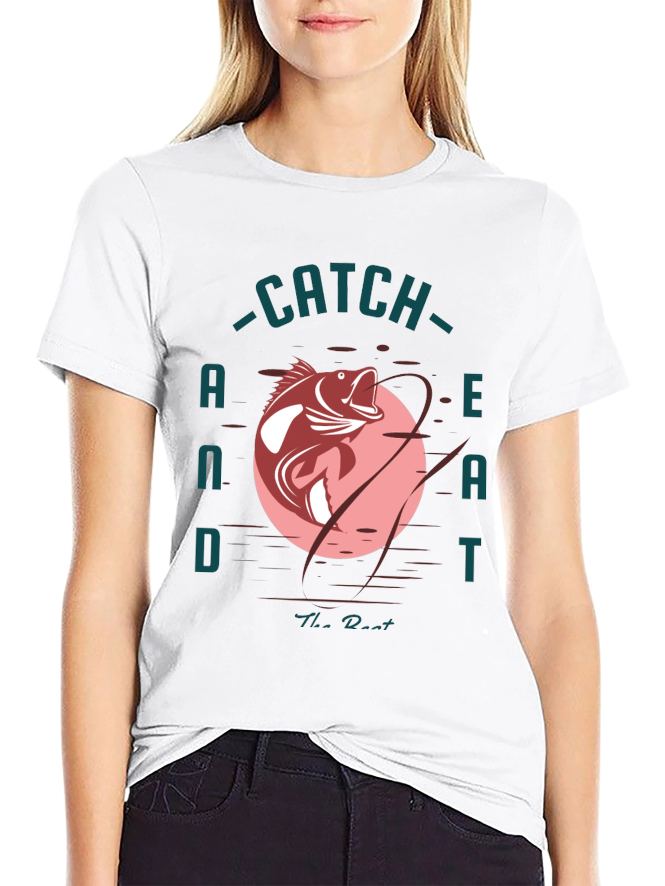 Catch and Eat Fish Graphic T-Shirt