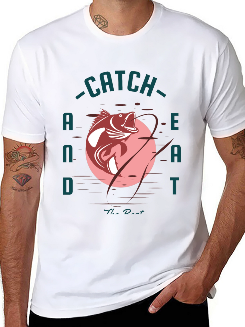 Catch and Eat Fish Graphic T-Shirt
