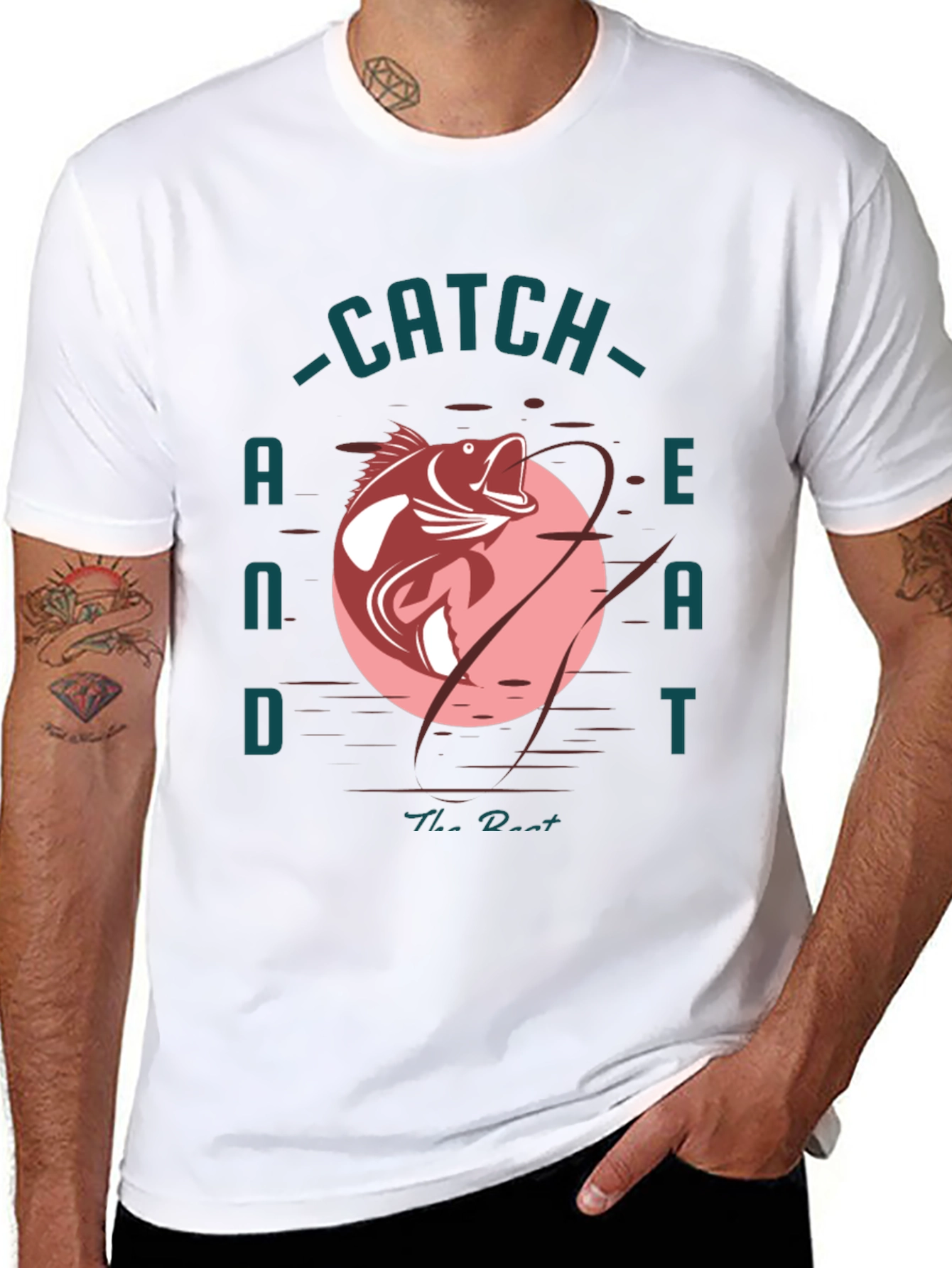 Catch and Eat Fish Graphic T-Shirt