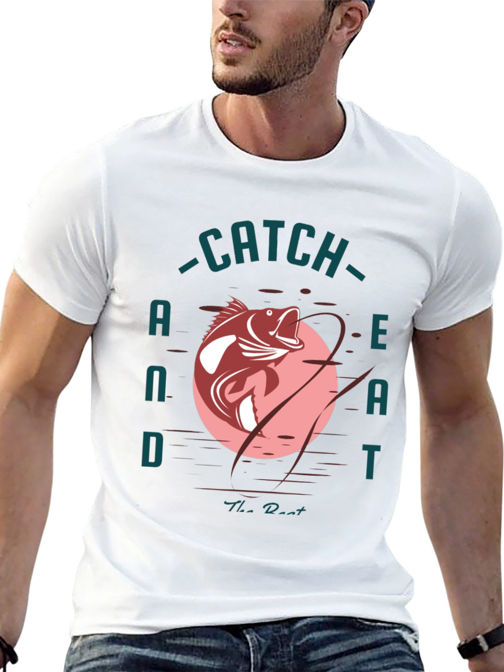 Catch and Eat Fish Graphic T-Shirt