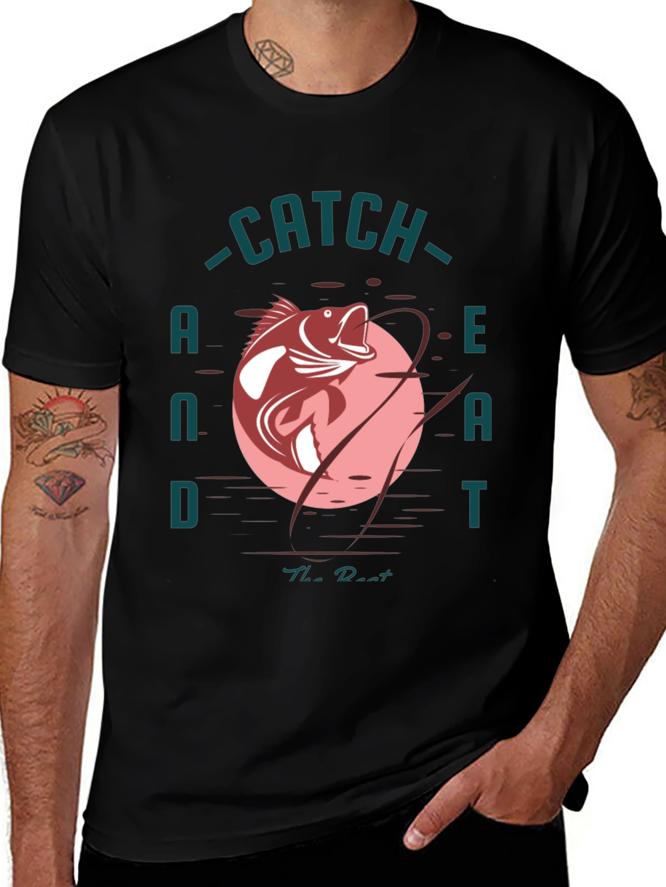 Catch and Eat Fish Graphic T-Shirt