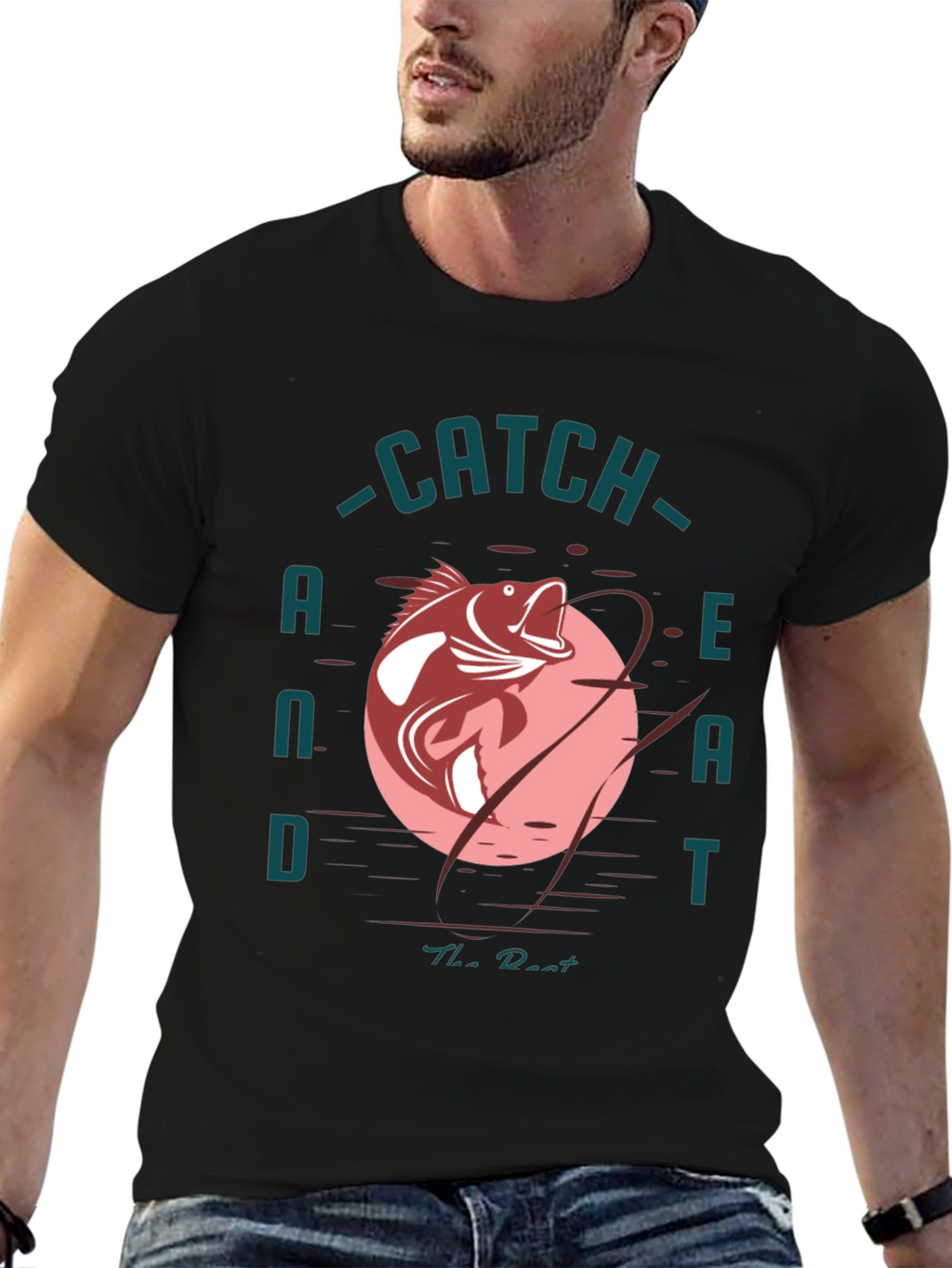 Catch and Eat Fish Graphic T-Shirt
