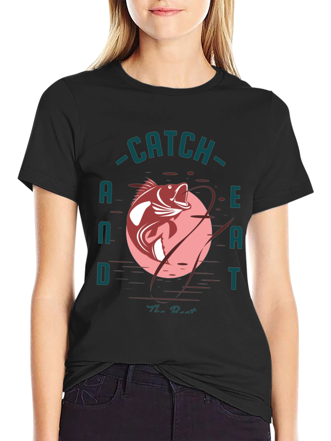 Catch and Eat Fish Graphic T-Shirt