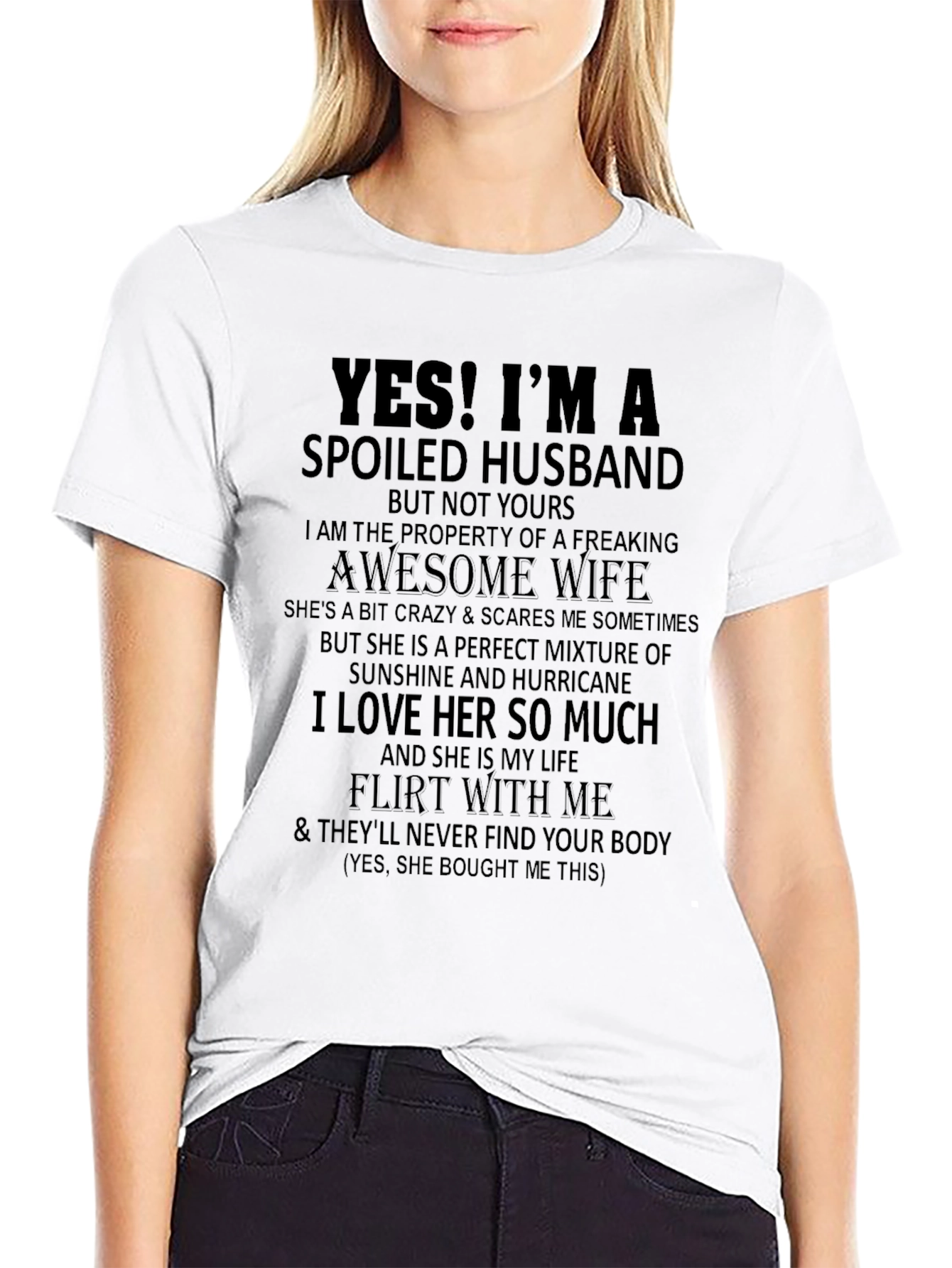 Spoiled Husband Graphic Tee - Funny Husband Shirt