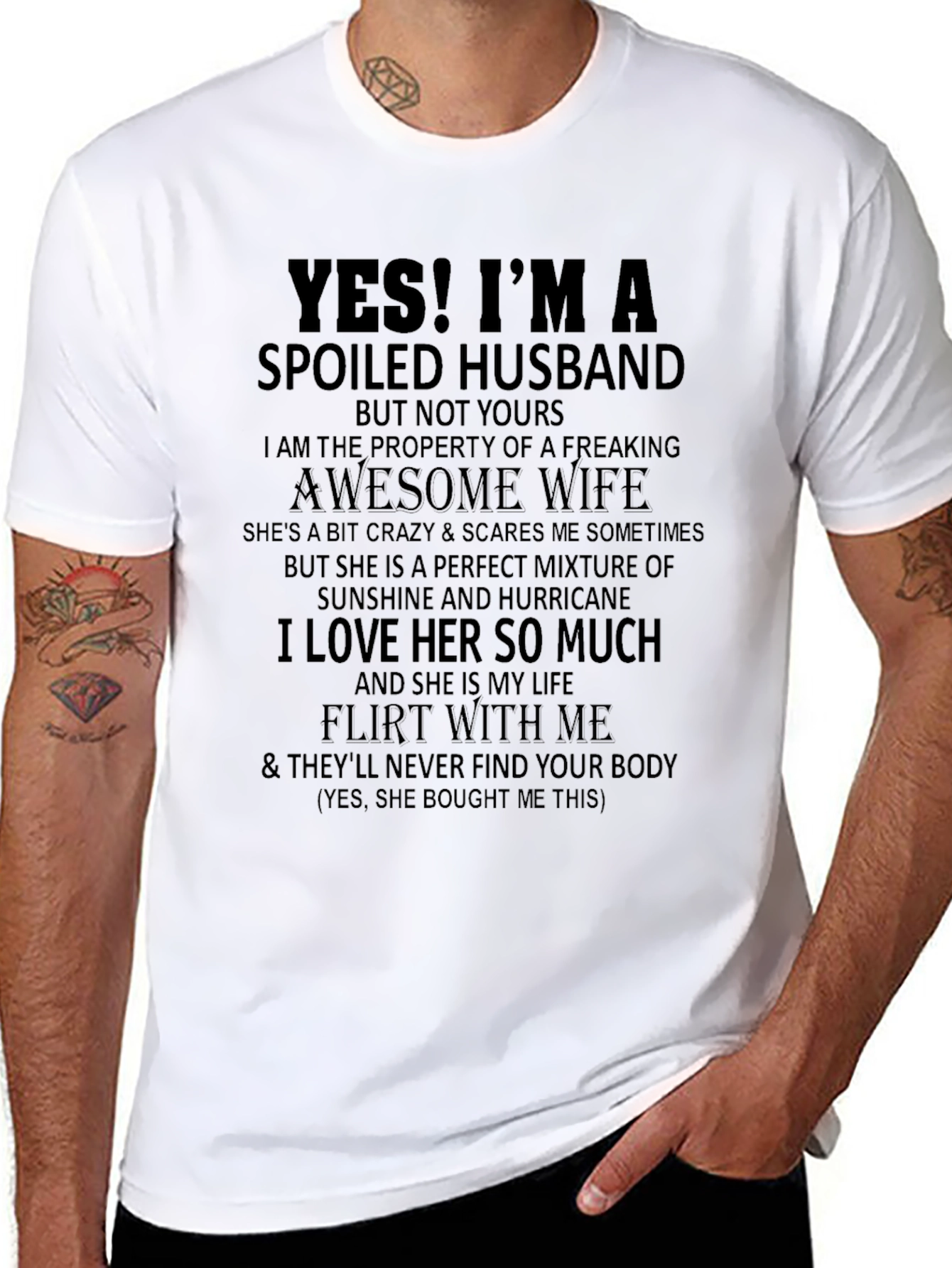 Spoiled Husband Graphic Tee - Funny Husband Shirt