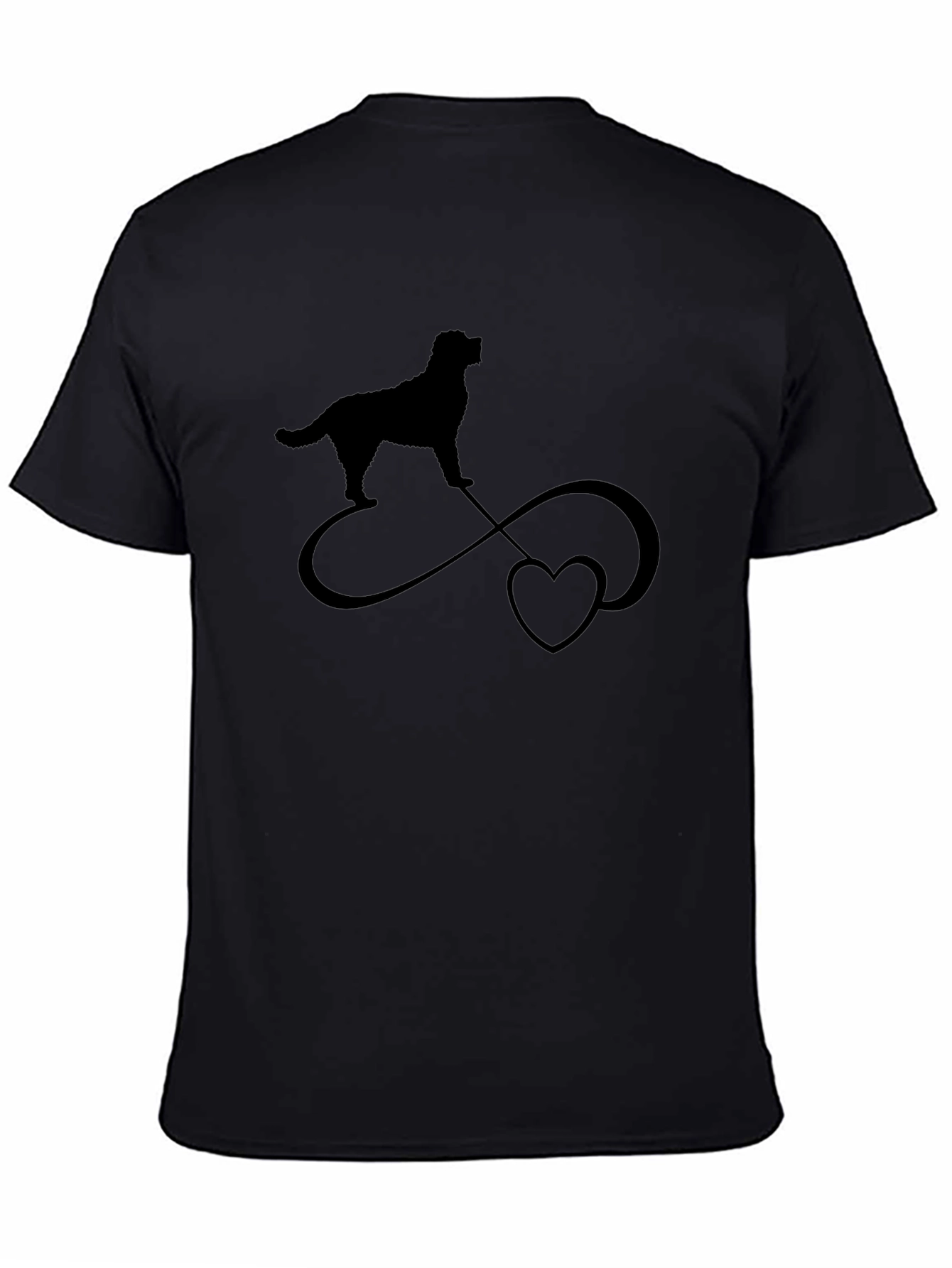 Dog Infinity Love Black T-Shirt