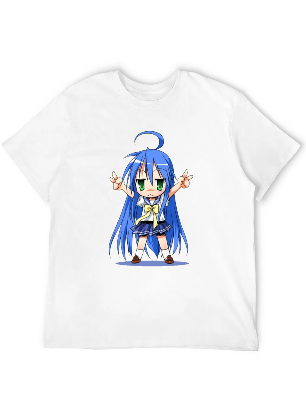 Anime Girl Graphic T-Shirt - Black Cotton Tee