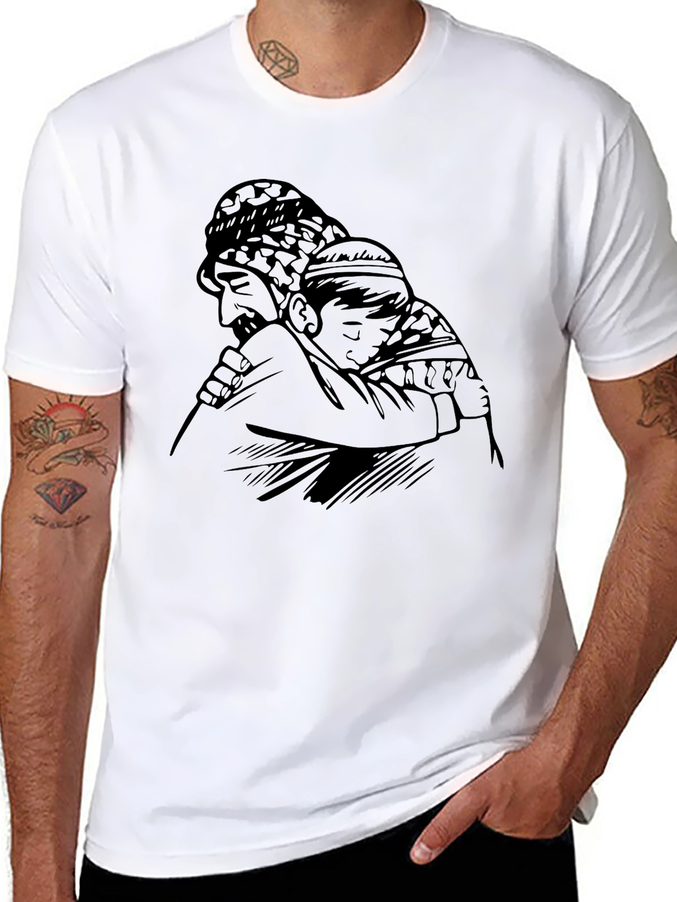Touching Father & Son Graphic Tee