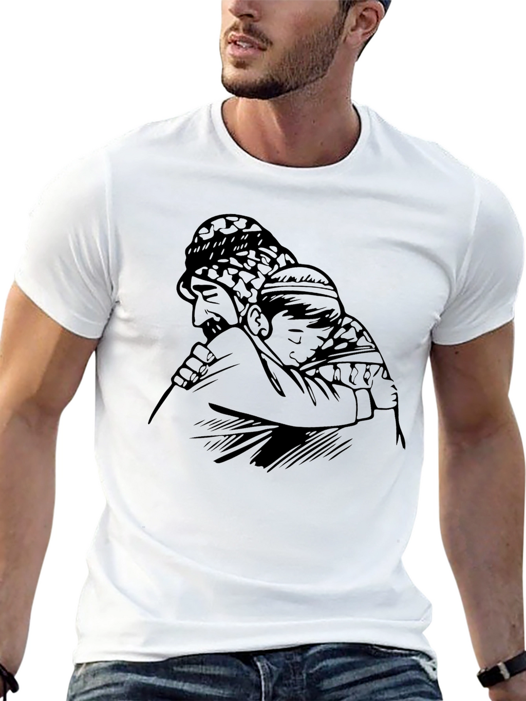 Touching Father & Son Graphic Tee