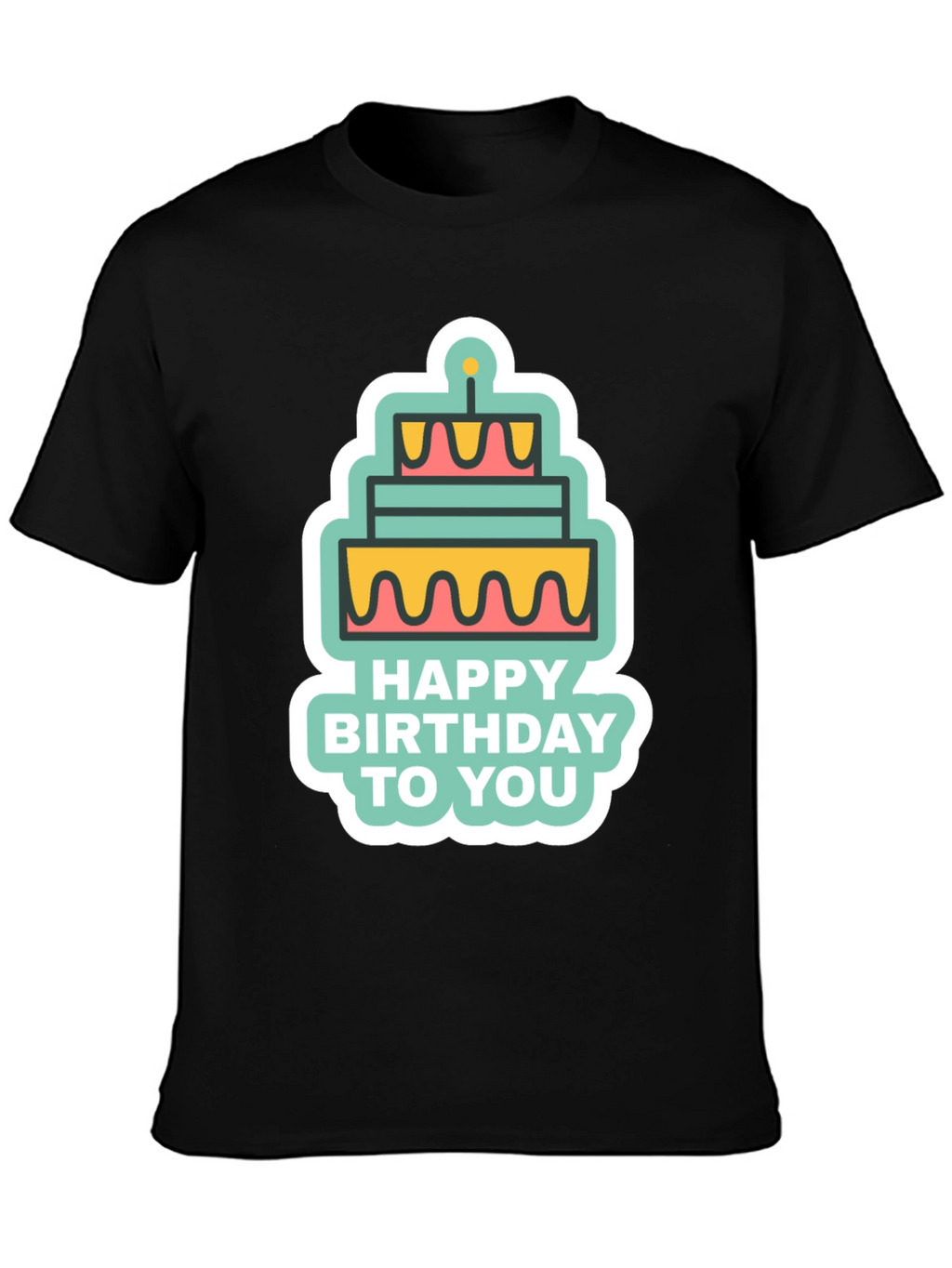 Birthday Cake Graphic T-Shirt