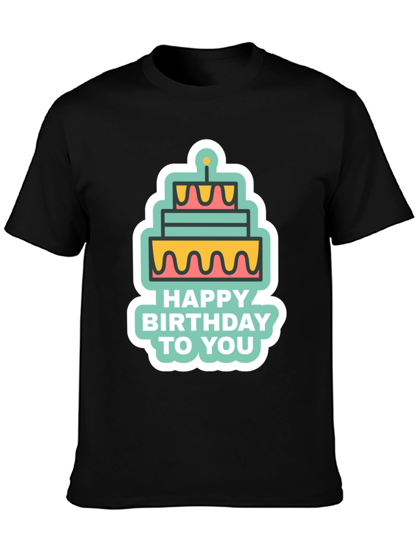 Birthday Cake Graphic T-Shirt
