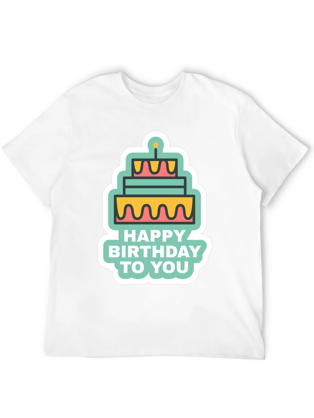 Birthday Cake Graphic T-Shirt