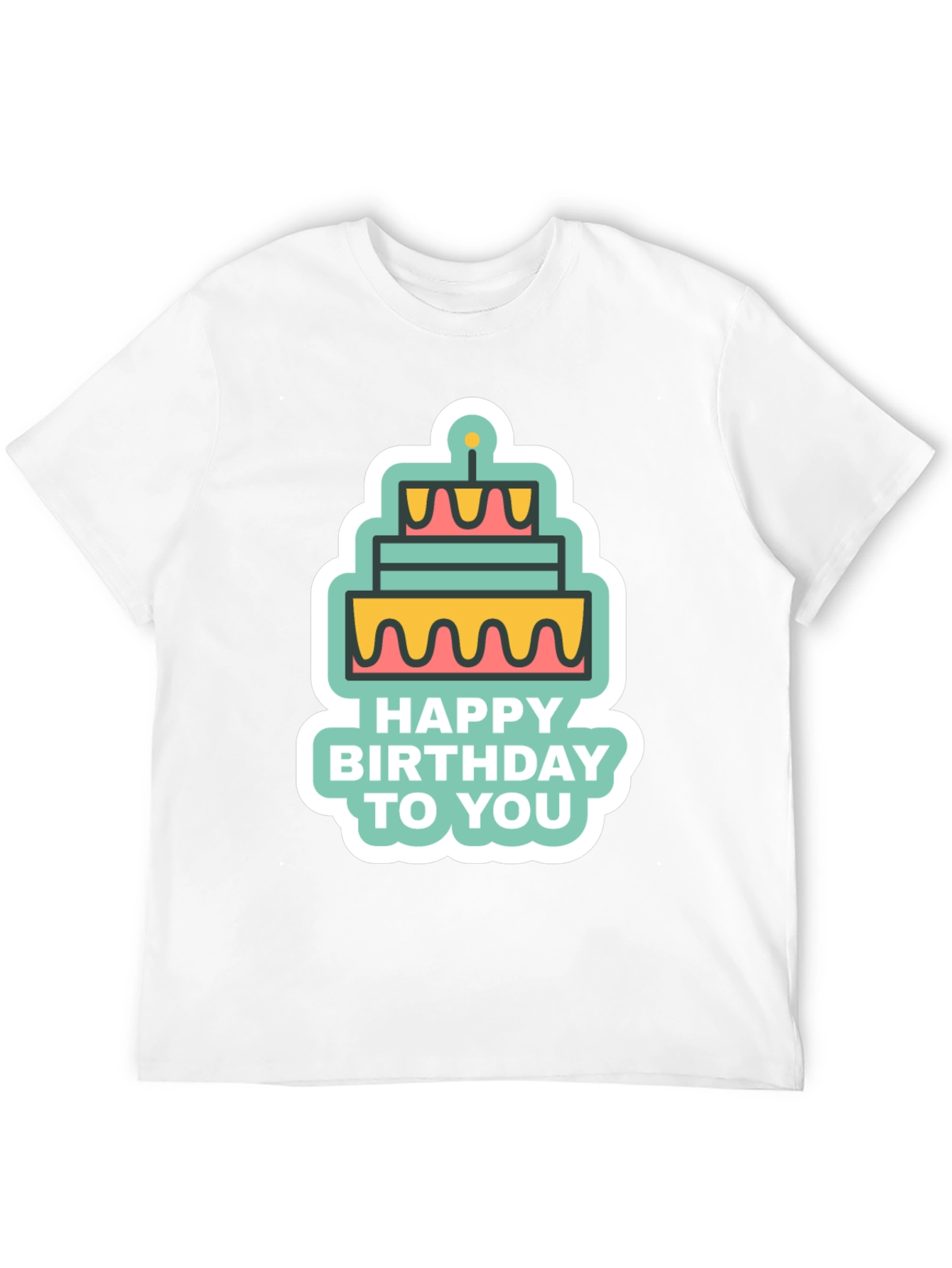 Birthday Cake Graphic T-Shirt