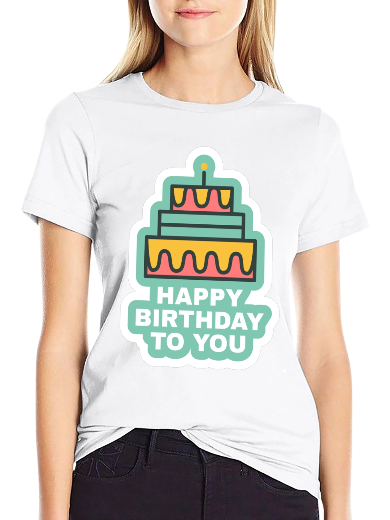 Birthday Cake Graphic T-Shirt