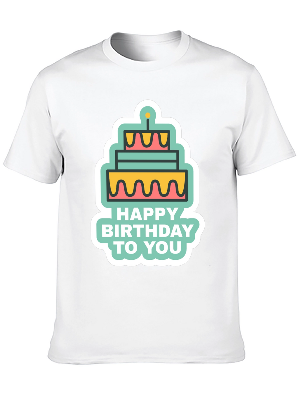 Birthday Cake Graphic T-Shirt
