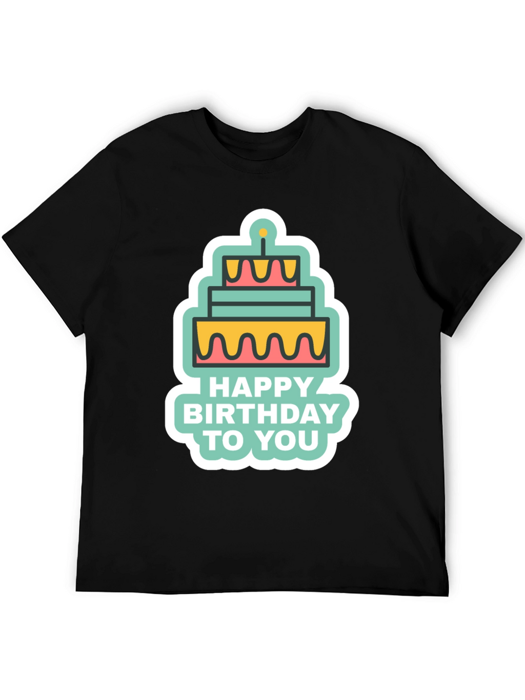Birthday Cake Graphic T-Shirt