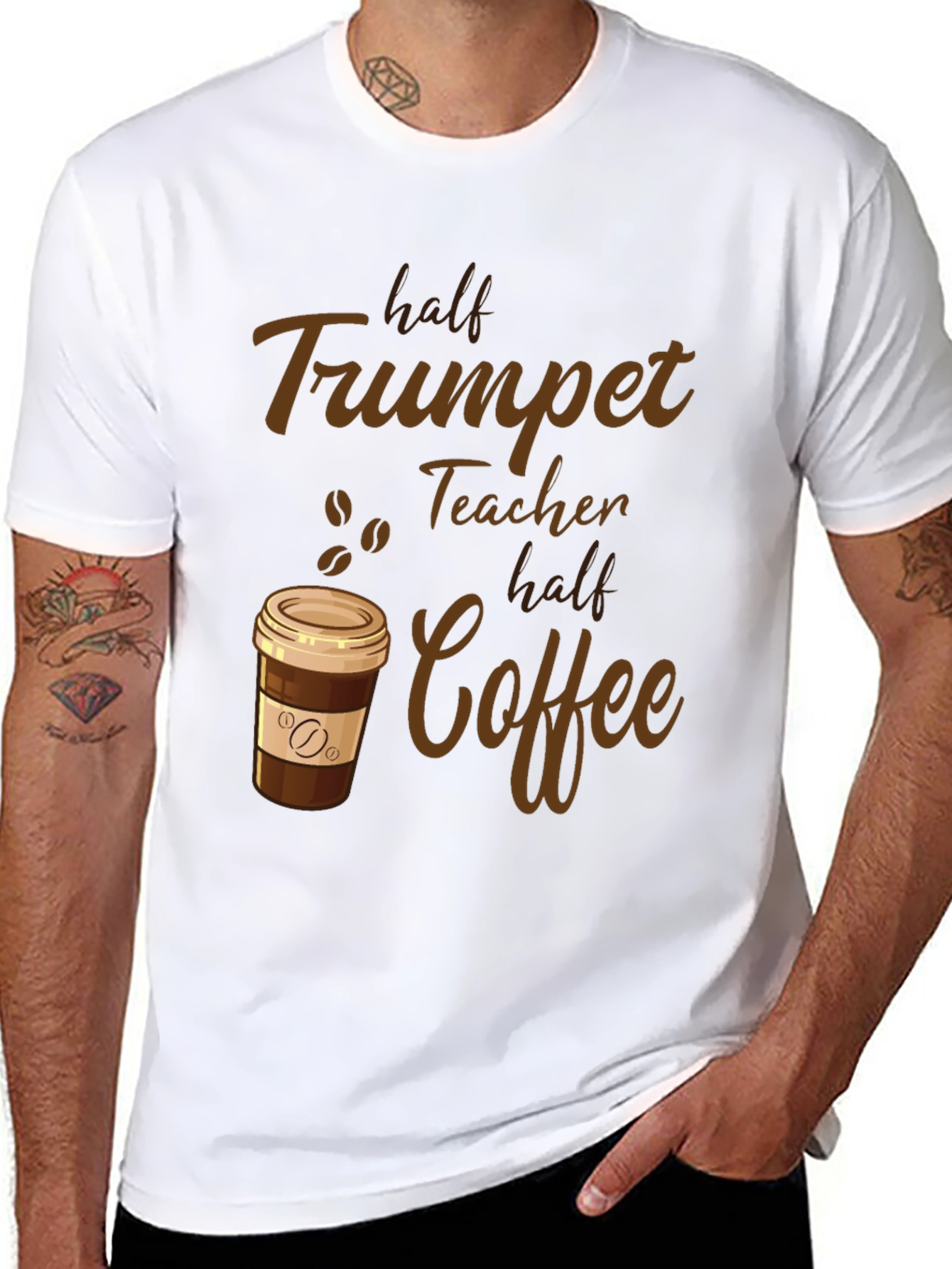 Trumpet Teacher Coffee Graphic Tee
