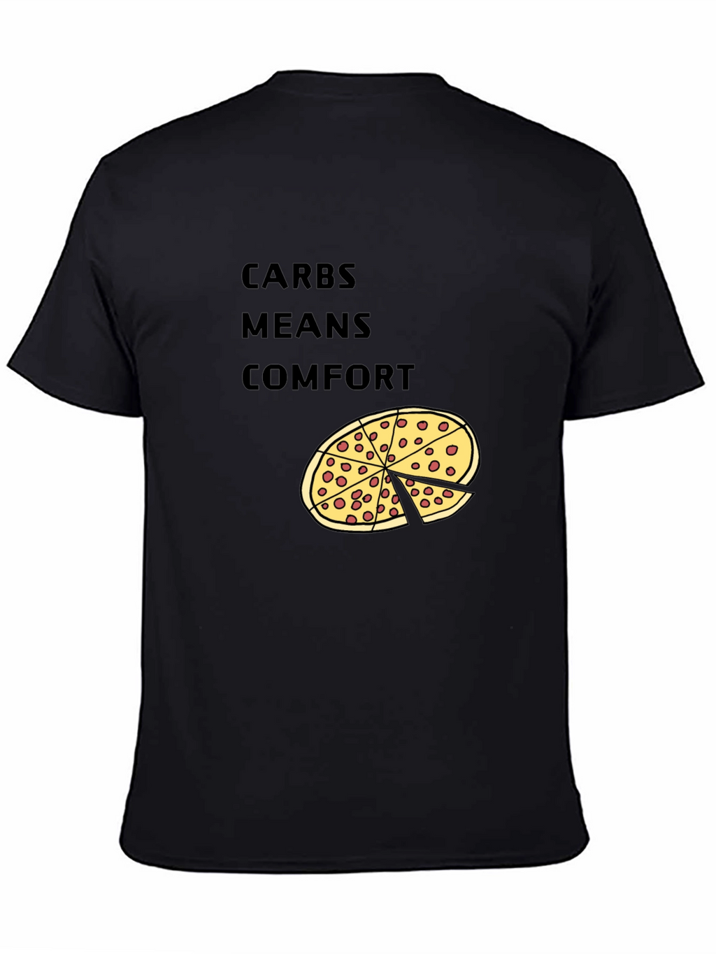 Carbs Means Comfort Pizza Graphic T-Shirt