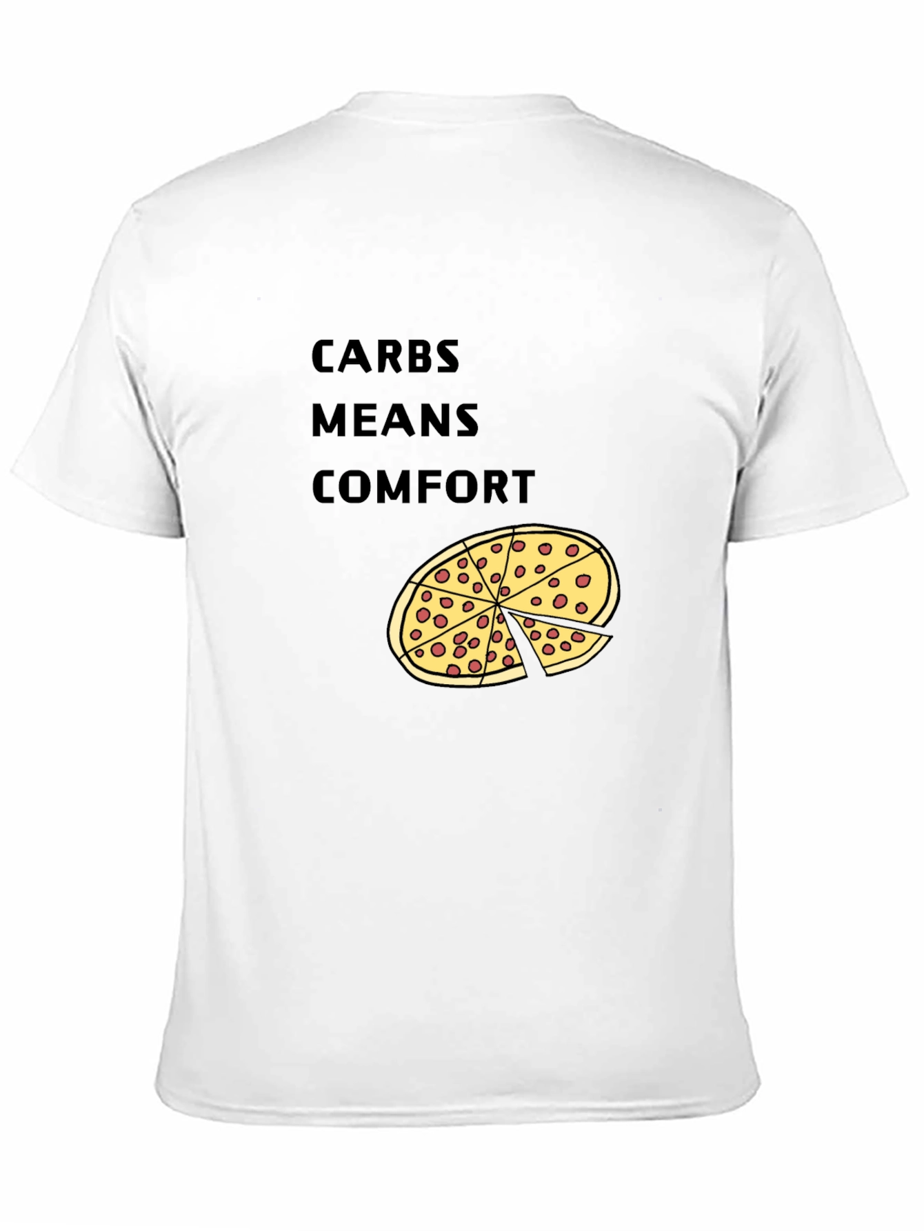 Carbs Means Comfort Pizza Graphic T-Shirt