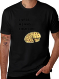 Carbs Means Comfort Pizza Graphic T-Shirt