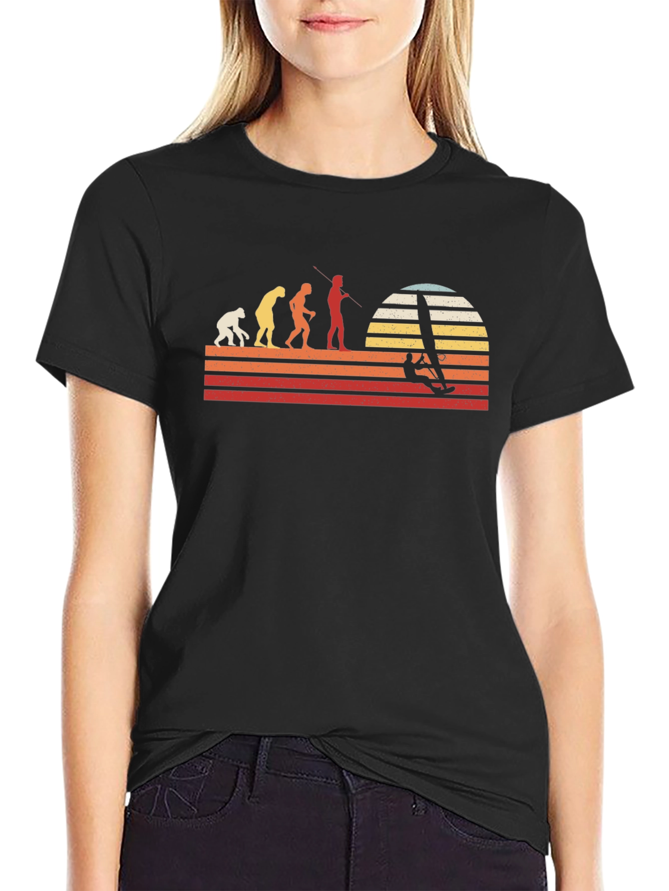 Evolution Windsurfing T-Shirt - Retro Style