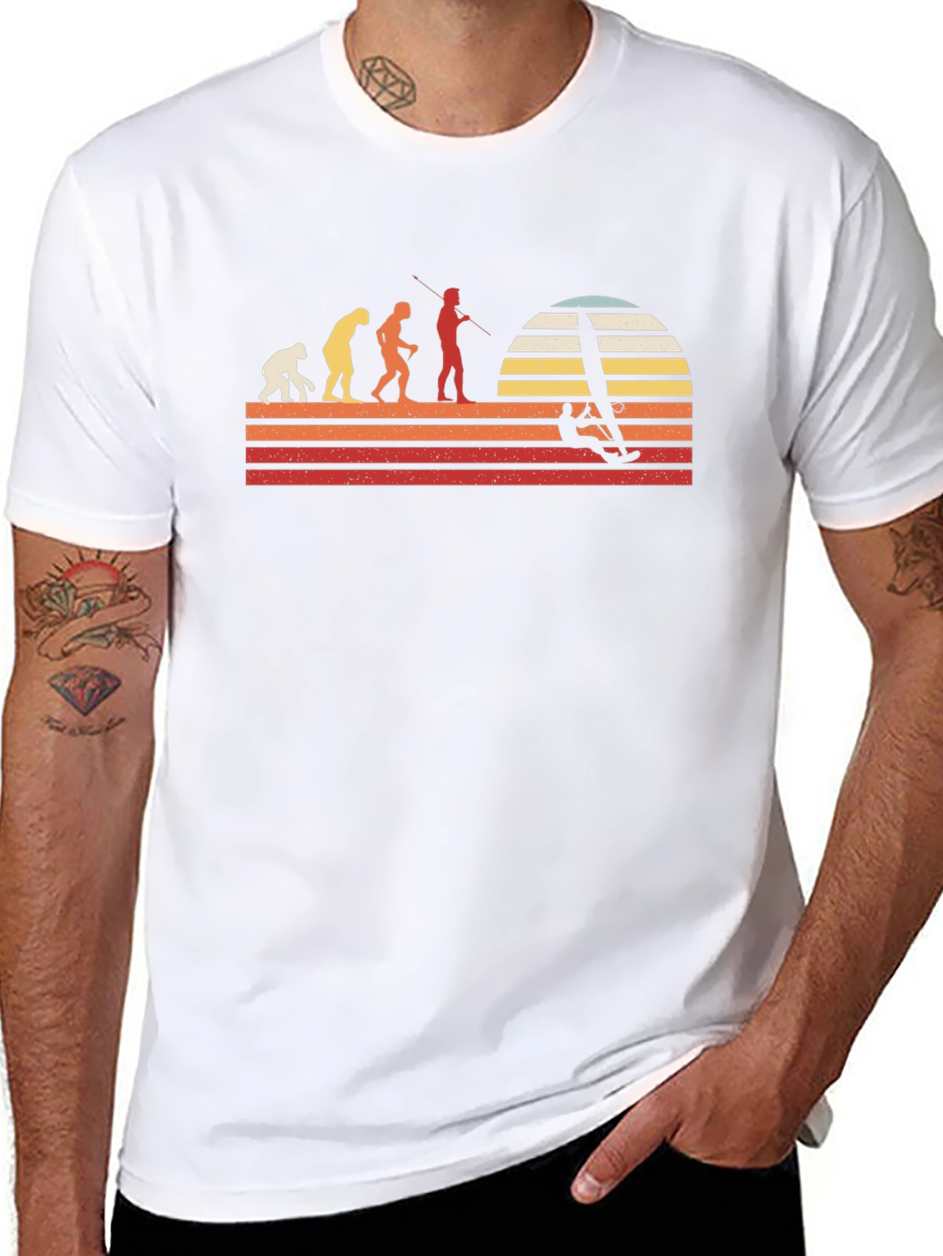 Evolution Windsurfing T-Shirt - Retro Style