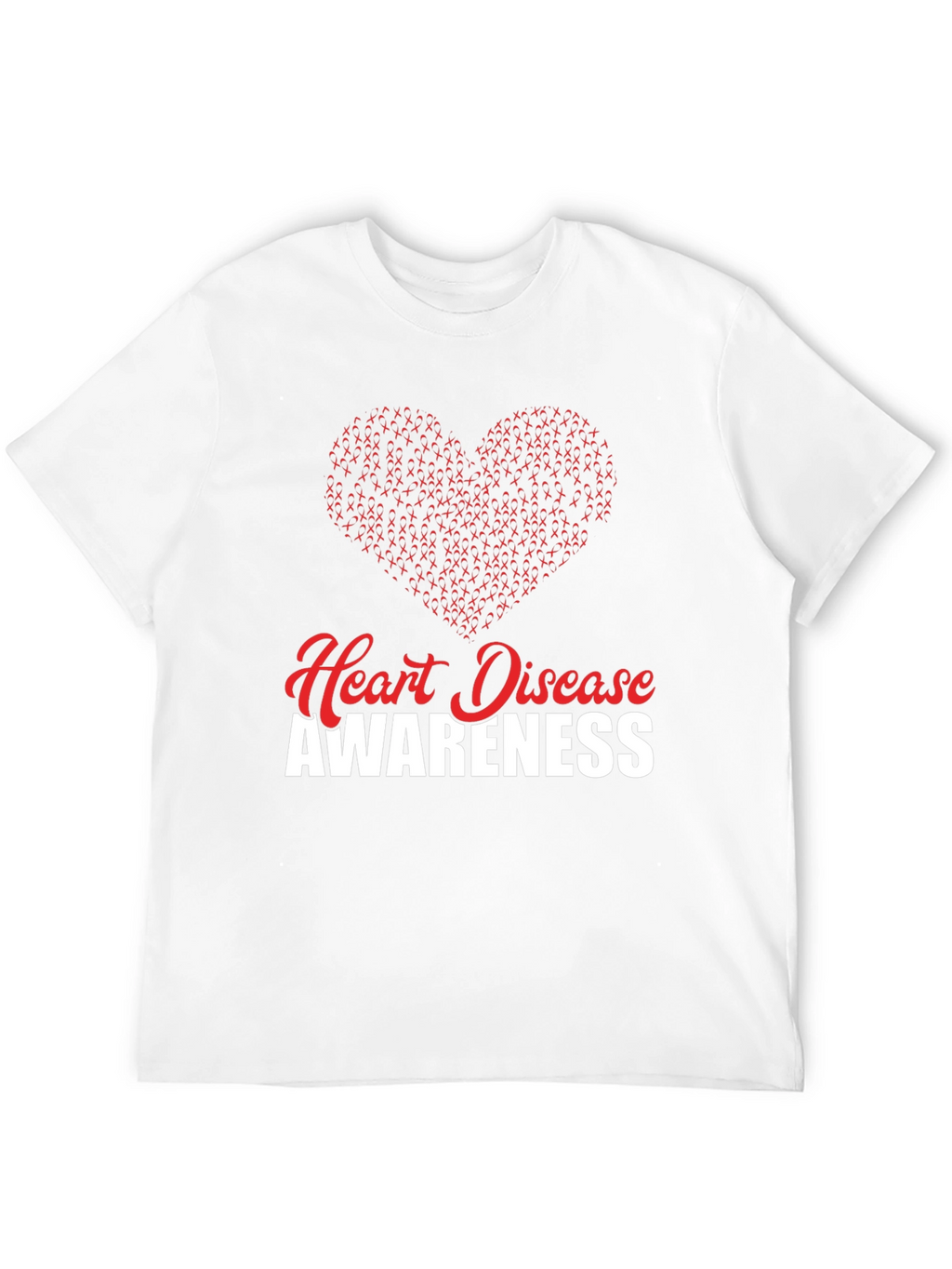 Heart Disease Awareness T-Shirt - Red Heart Design