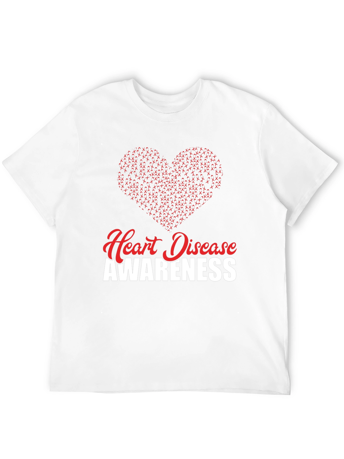 Heart Disease Awareness T-Shirt - Red Heart Design