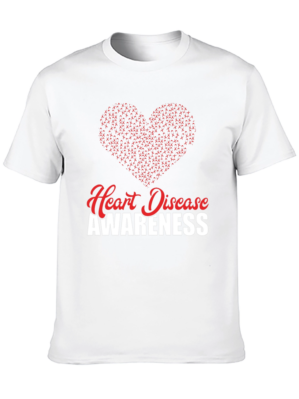 Heart Disease Awareness T-Shirt - Red Heart Design
