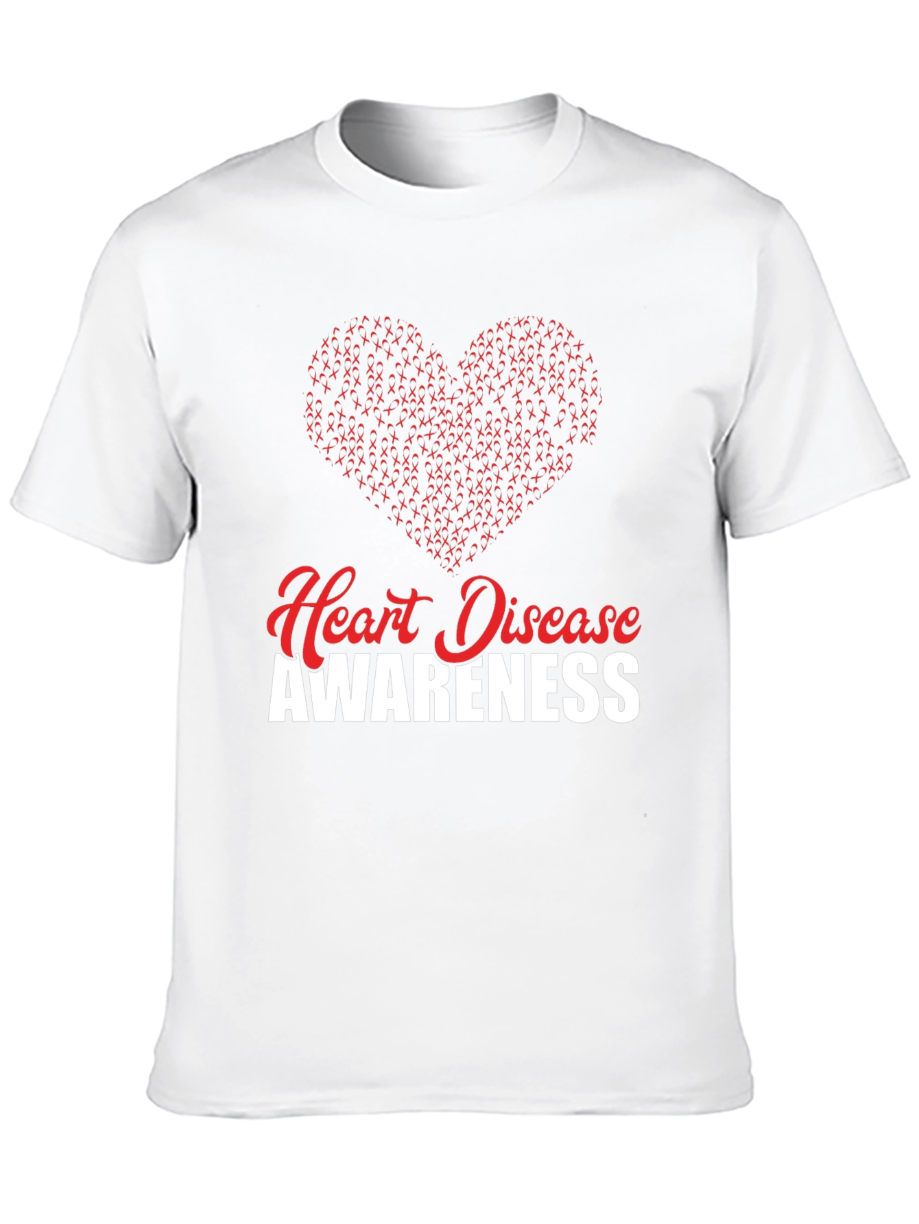 Heart Disease Awareness T-Shirt - Red Heart Design