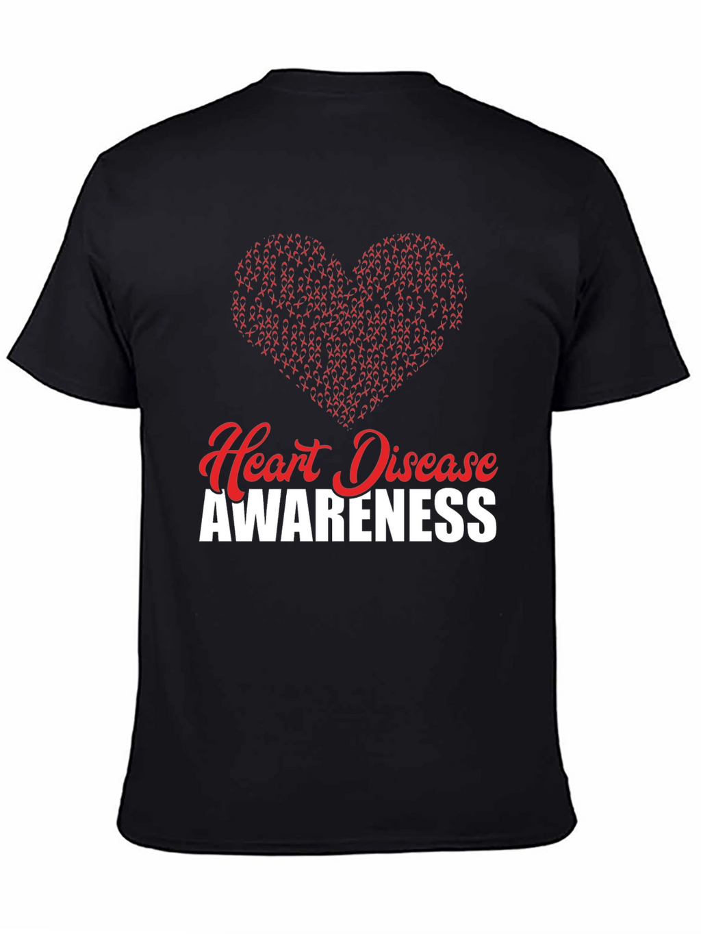 Heart Disease Awareness T-Shirt - Red Heart Design