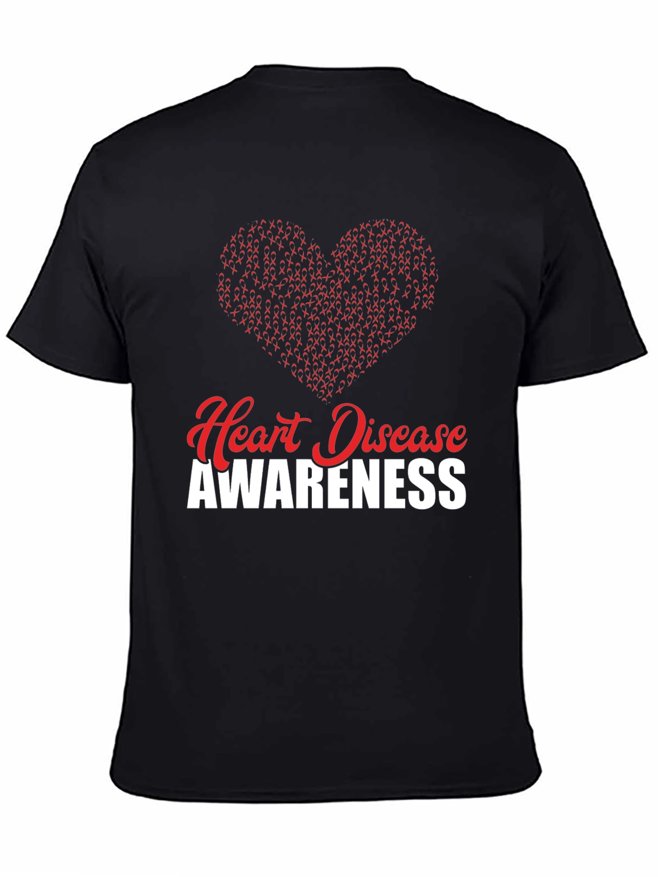 Heart Disease Awareness T-Shirt - Red Heart Design