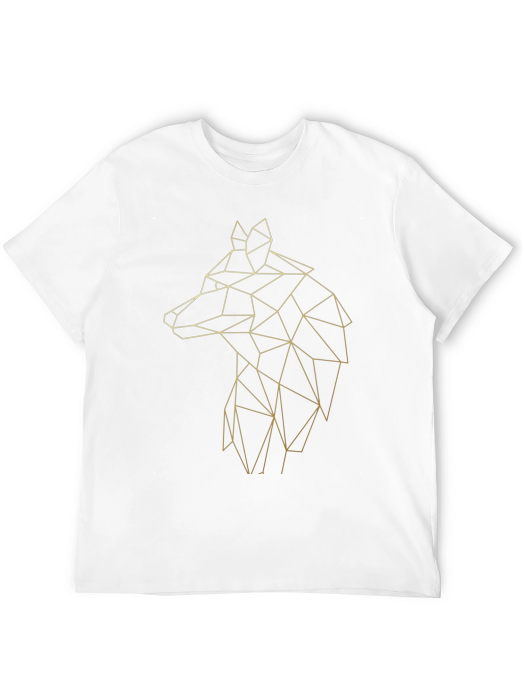 Geometric Wolf Tee - Stylish Black Graphic T-Shirt