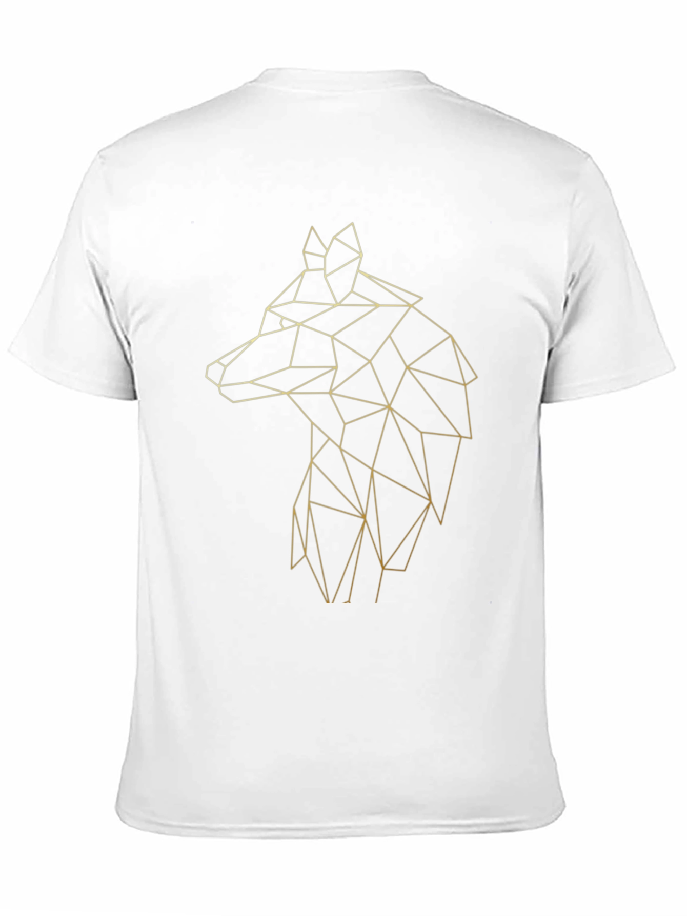 Geometric Wolf Tee - Stylish Black Graphic T-Shirt