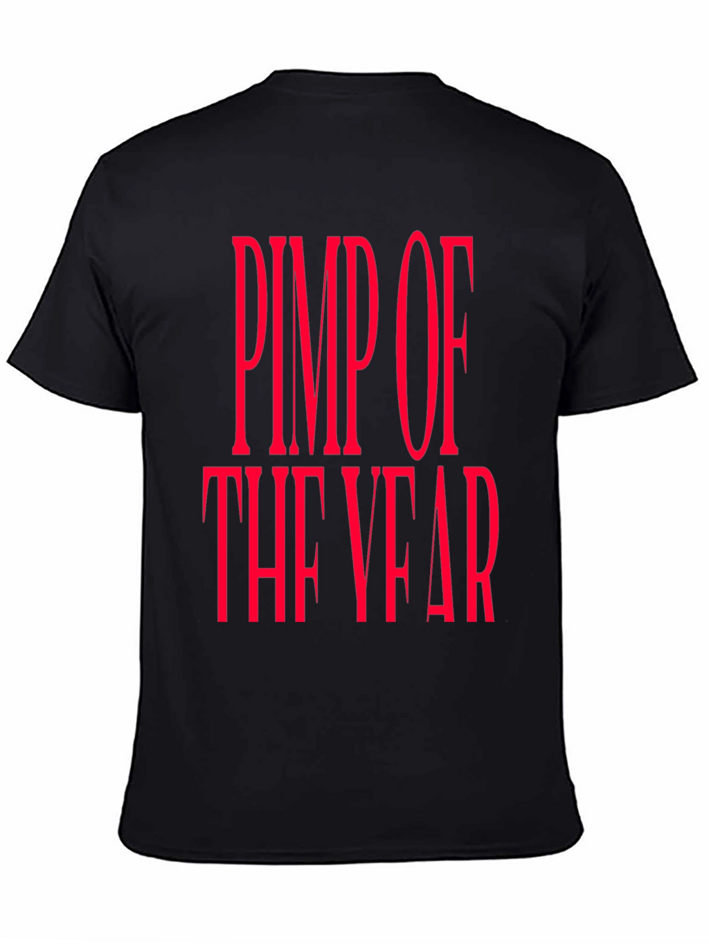 Pimp of the Year Black Graphic T-Shirt
