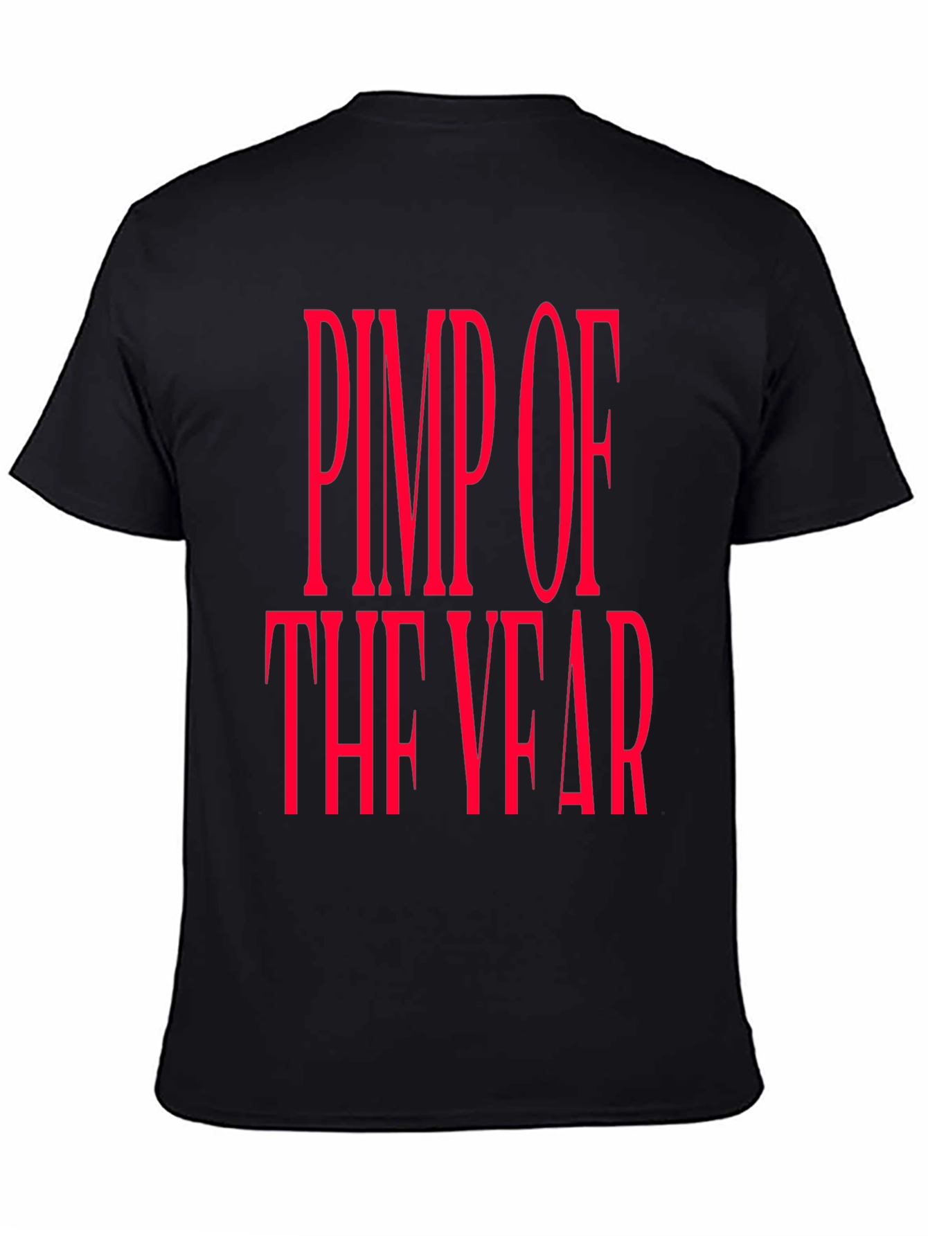 Pimp of the Year Black Graphic T-Shirt